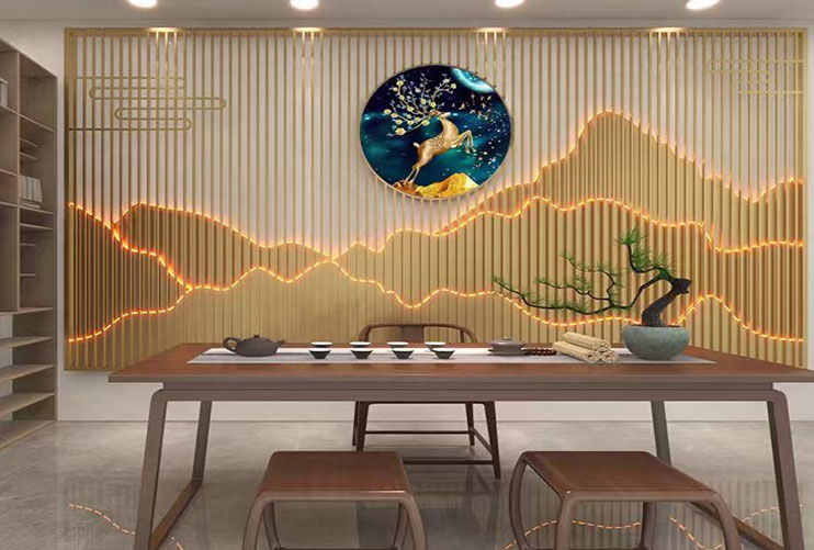 選擇金屬背景墻裝飾可以帶來幾點好處